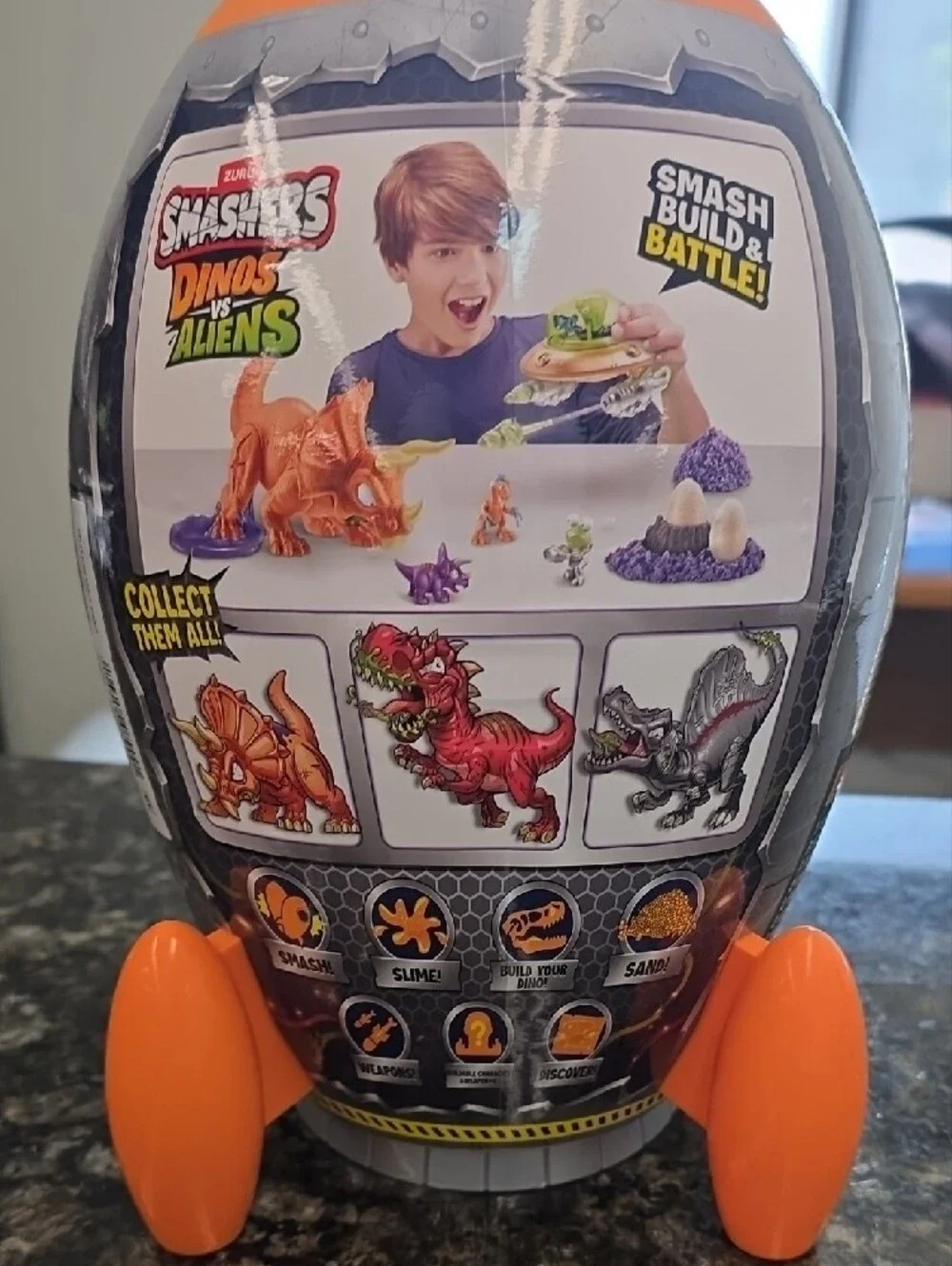 ZURU Smashers Dinos vs Aliens Surprise Egg - Orange